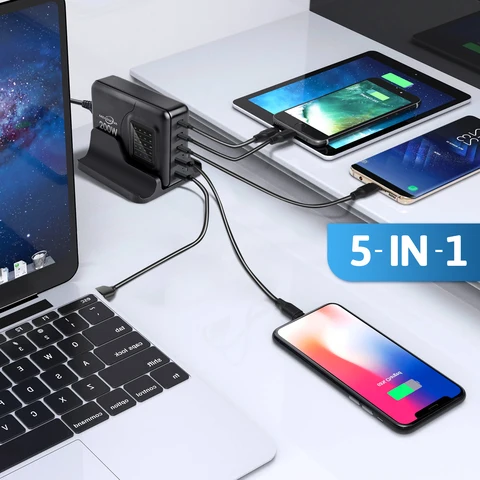 MEAOWXVA 200 Вт GaN Зарядное устройство с дисплеем PD100W USB C Настольный ноутбук Быстрое зарядное устройство Адаптер для iPhone Samsung MacBook Зарядное устройство для телефона