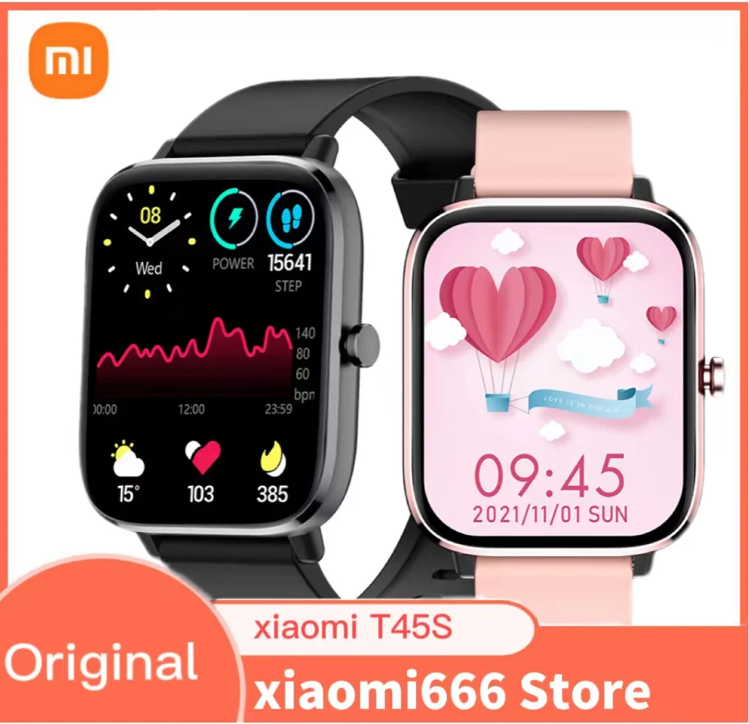 

Смарт-часы XIAOMI newT45S женские, фитнес-браслет из стали с датчиком сердечного ритма, водонепроницаемые