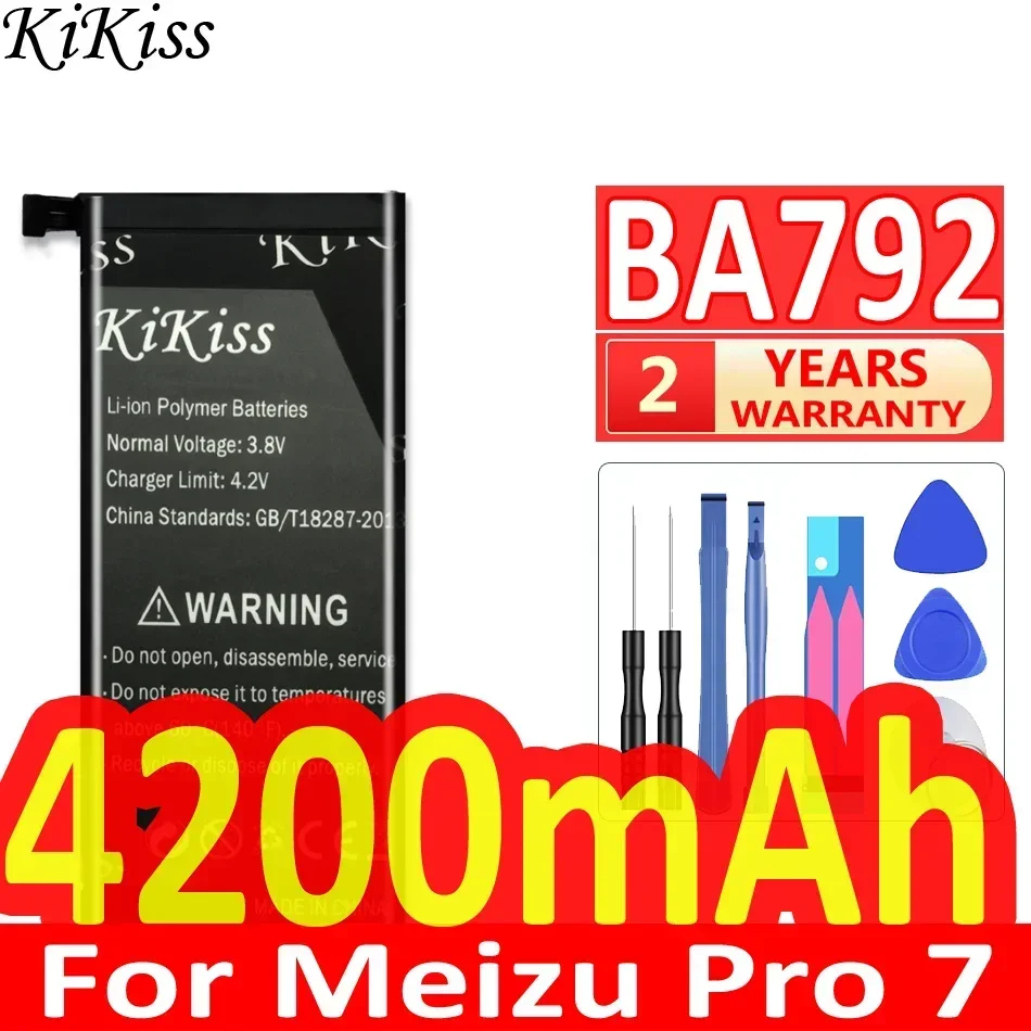 Аккумулятор KiKiss 4200 мАч для мобильного телефона Meizu Pro 7 M792Q M792C BA792 Pro7 Extreme Smart