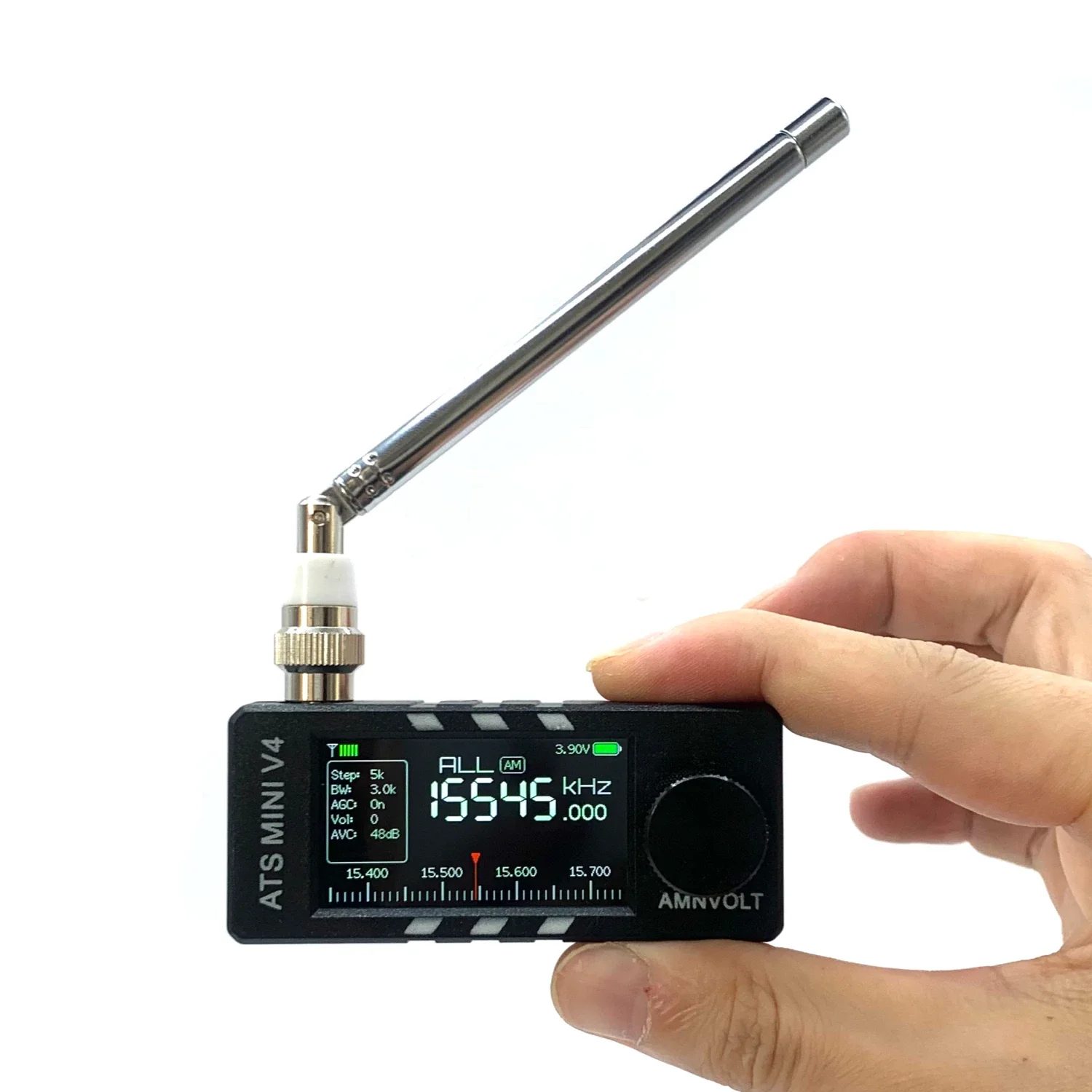 Фото 【Metal CNC】Радиоприемник V4 ATS MINI SI4732 с DSP для всех диапазонов частот FM AM SSB LSB USB, встроенный усилитель для наушников Hi-Z №1