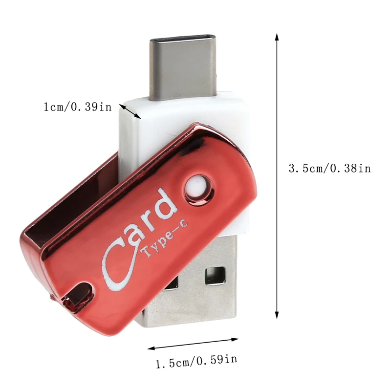 

USB 3.1 Type C устройство для чтения карт памяти, компактный адаптер для флеш-карты Micro TF