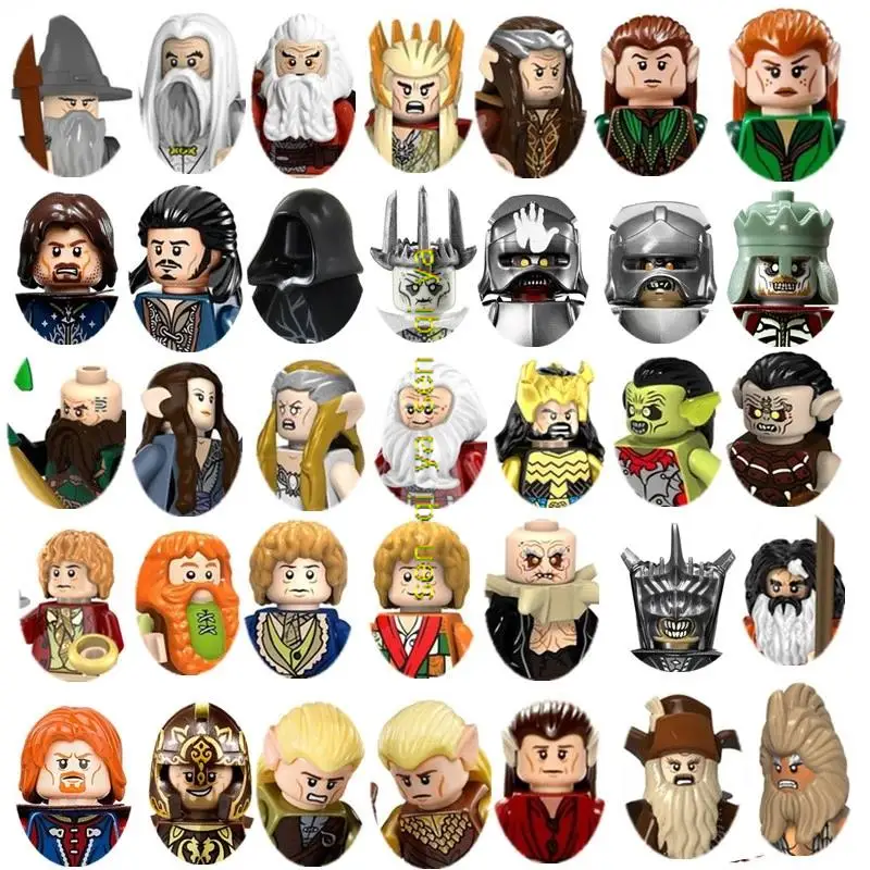 

Lord Of The Rings Series Doll Building Blocks Hob Elf King Movable Doll Model Toy Assembled Building Block Children'sgift
