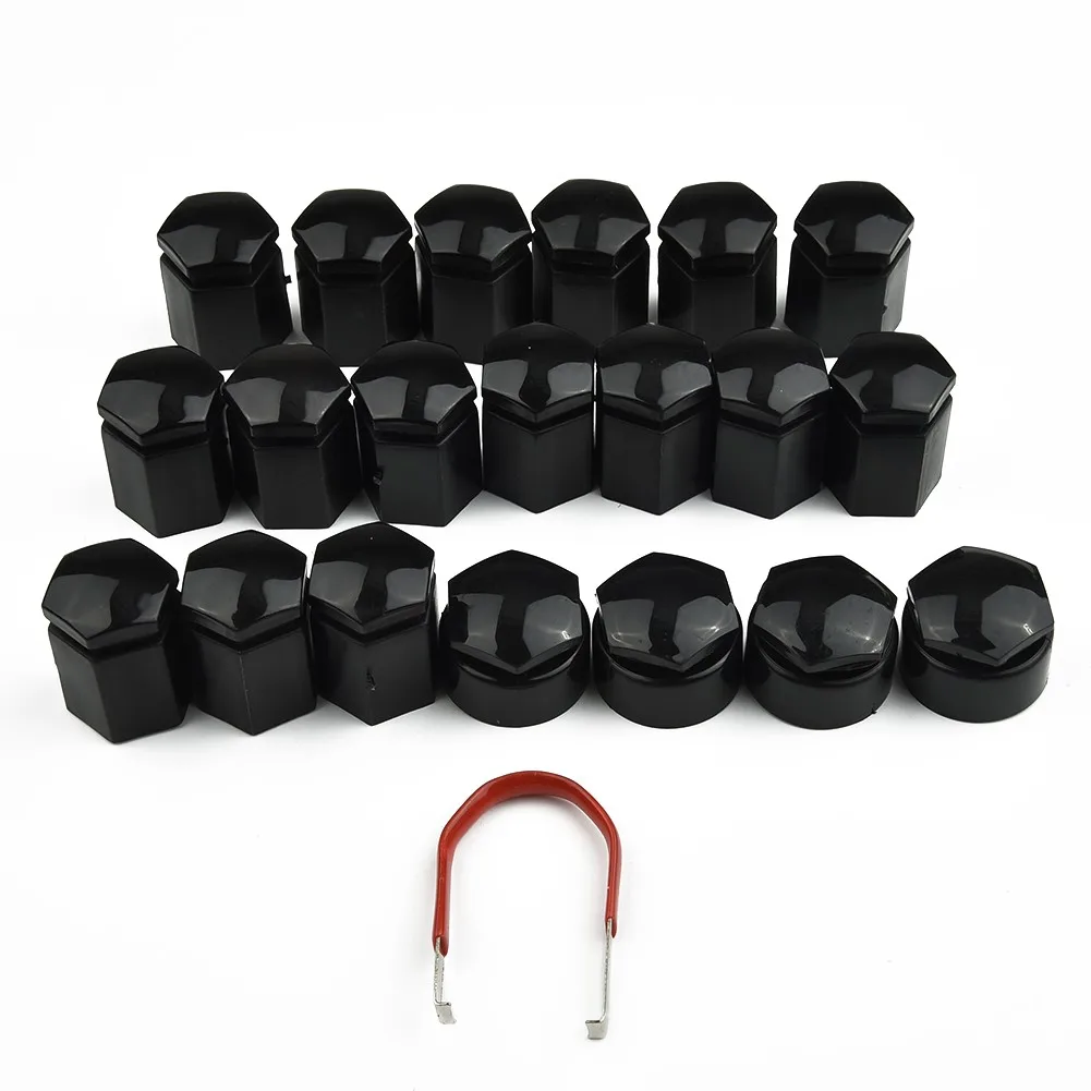 

Durableuseful WHEEL NUT COVERS LOCKING CAP Plastic Replacement 19MM Black