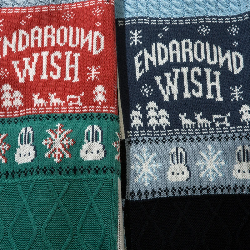 Уродливый Рождественский свитер милые топы в стиле Харадзюку с кроликом мужской