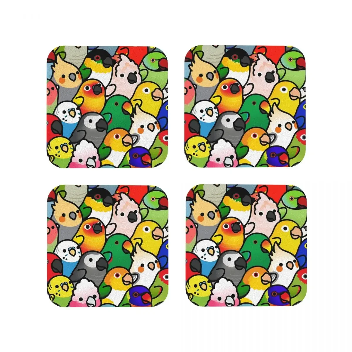 Подставки с узором Everybirdy набор из 4 ковриков для кофе подставки кружек посуда