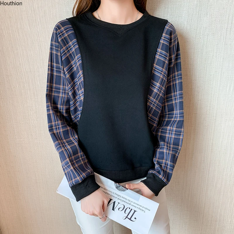 

Женская хлопковая толстовка с длинным рукавом и круглым вырезом