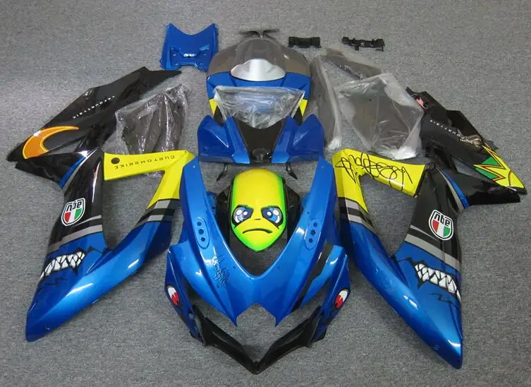 

НОВЫЕ комплекты обтекателей из АБС-пластика, подходят для SUZUKI GSXR600 GSXR750 08 09 10 R600 R750 K8 GSXR 600 750 2008 2009 2010 Cool shark