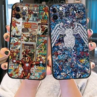 popular marvel phone case for iphone x xs xr xs max 11 11 pro 12 12 pro max for iphone 12 13 mini silicone cover soft