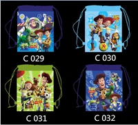 dsiney anime toy story 4 double sided non woven printed drawstring bags buzz lightyear woody school bag children gifts girl boys