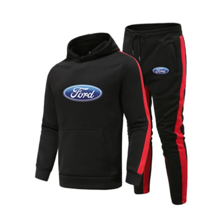 Новый весенне-осенний мужской спортивный костюм с логотипом Ford толстовки в стиле