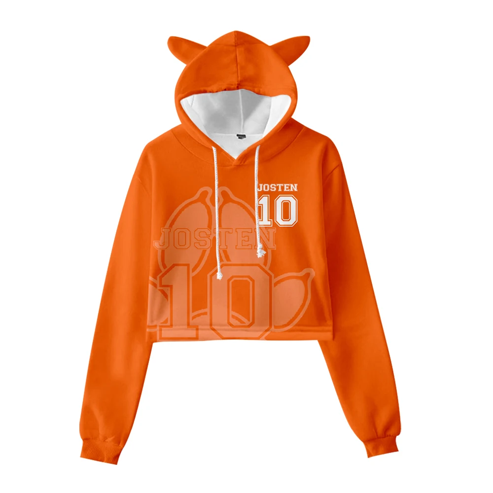 

Anime Bunker Court Palmetto State Fox Hoodie Kawai Crop Tops Cosplay sweatshirt Short hoodie for women