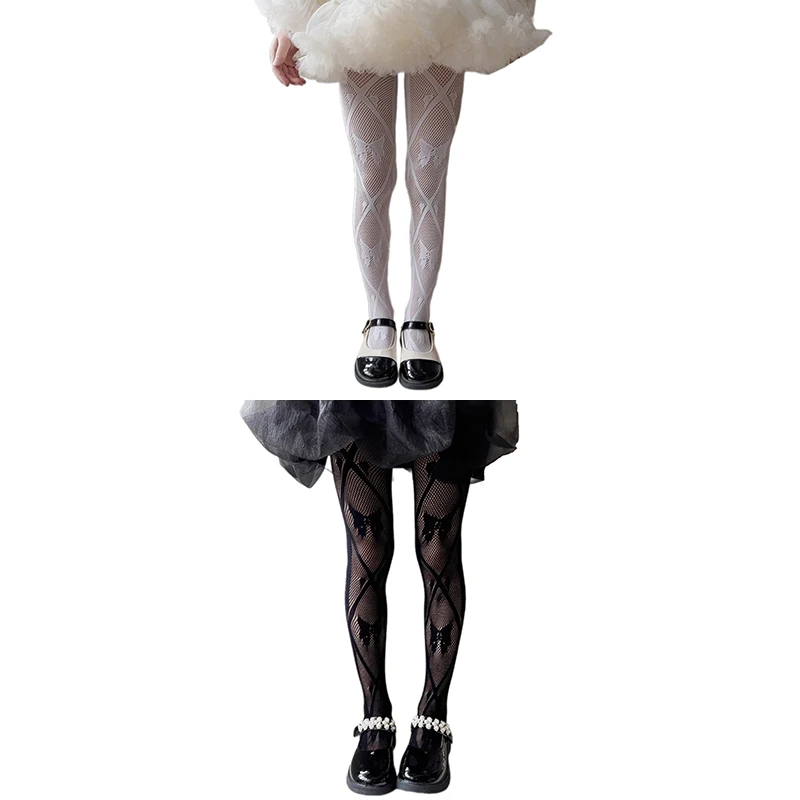 

Girls Lace Leggings with Butterfly Bows Decor Comfortable Long Stockings Hollowed Out Pantyhose for Baby Kids 0-13Y
