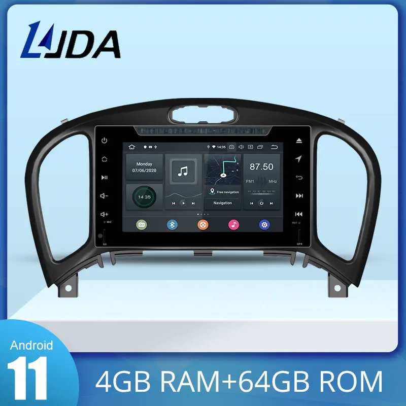 

LJDA Android 11 Car DVD Player For NISSAN JUKE 2011-2017 Multimedia GPS Navigation Stereo 2 Din Car Radio DSP 4G+64G Carplay