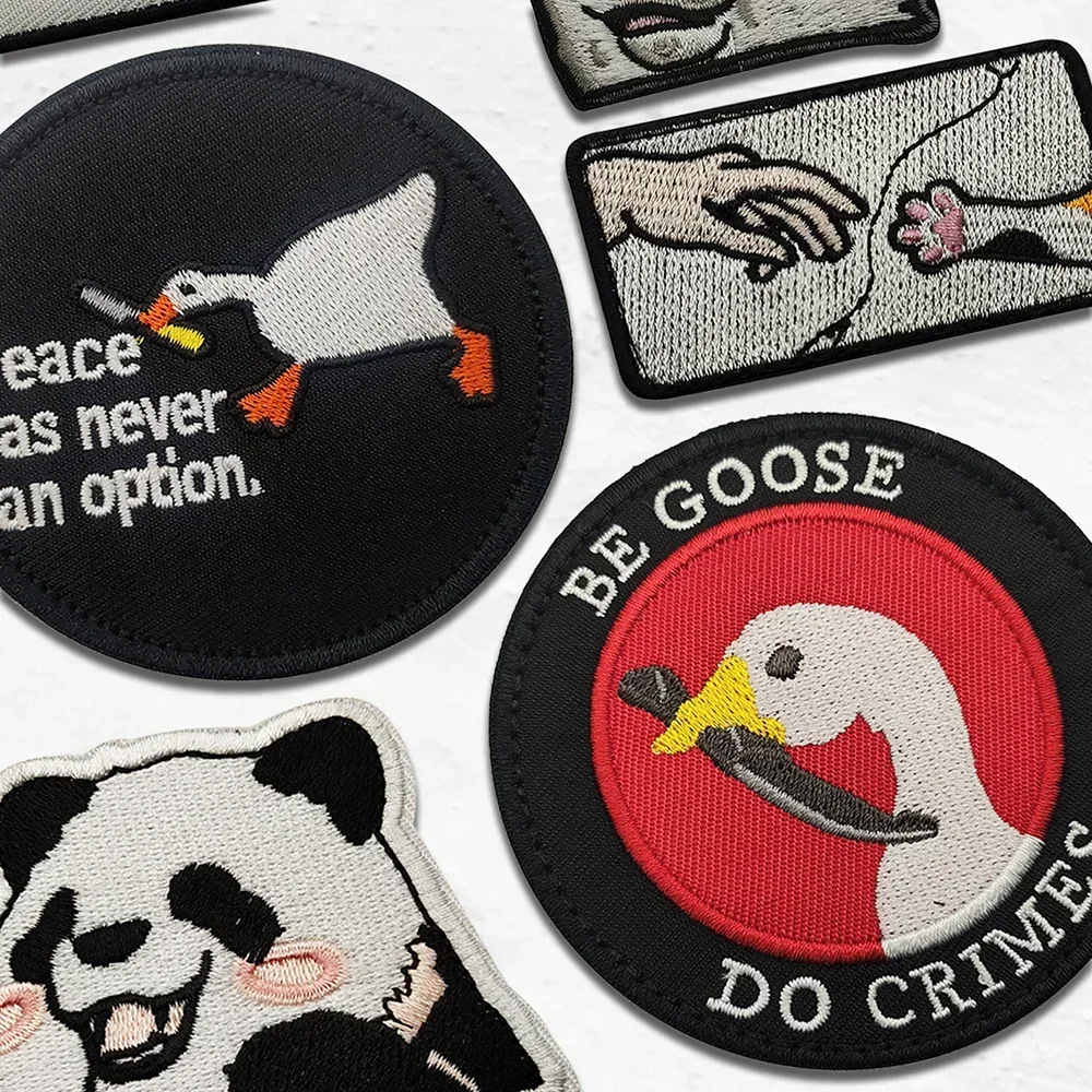 Нашивки с вышивкой Кошка ножом забавная мультяшная боевая повязка на руку