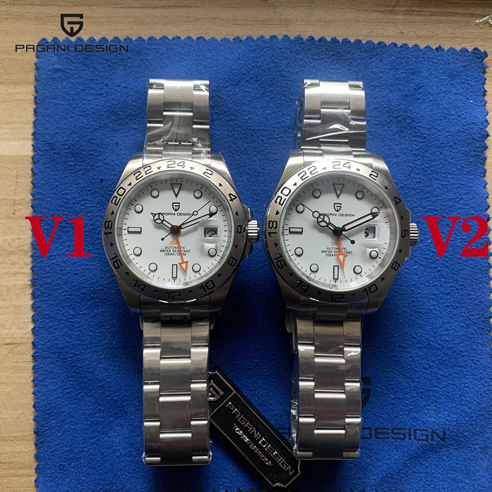2022 PAGANI Design New Men's Automatic Mechanical Watches GMT Watch 42mm Sapphire Stainless Steel Waterproof Watch Reloj Hombre