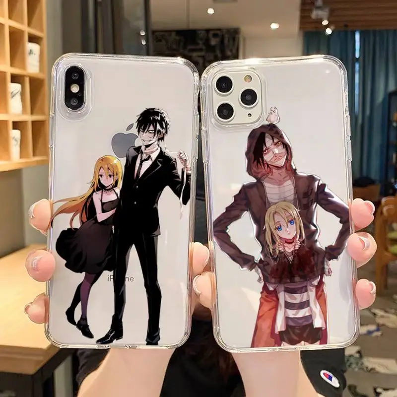 

Чехол для телефона с аниме ангелами смерти для iPhone 11 12 Mini 13 Pro XS Max X 8 7 6s Plus 5 SE XR прозрачный чехол