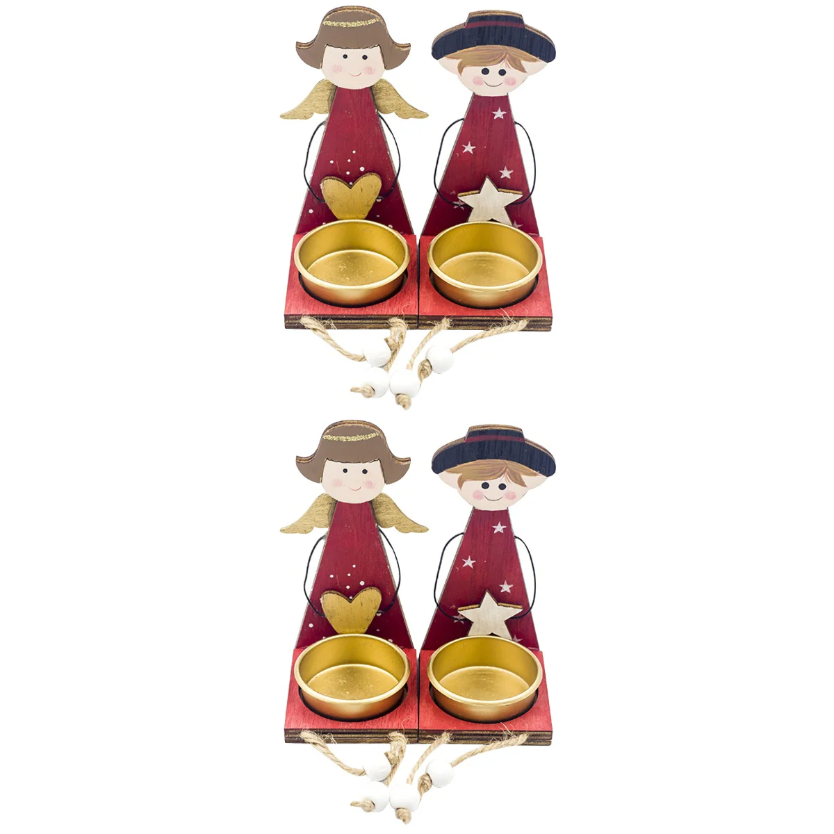 

Holder Holders Christmas Centerpiece Holiday Tealight Desktop Taper Gifts Votive Wooden Wood Pillar Scented