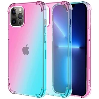 case for iphone 13 12 11 pro max se3 se2 se gradient color silicone anti drop phone cover for iphone 5 5s 6s 7 8 plus xr xs max