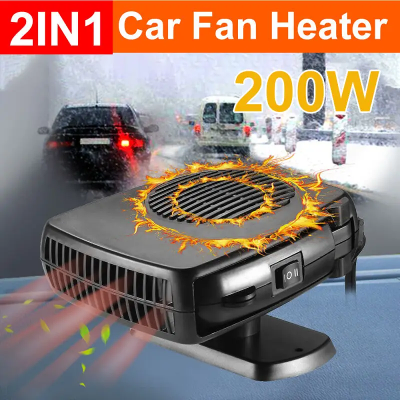 

Car Heater Defroster DC12V 200W Portable Electric Heater Heating Cooling Fan Defroster Demister Windshield Defogging Demister