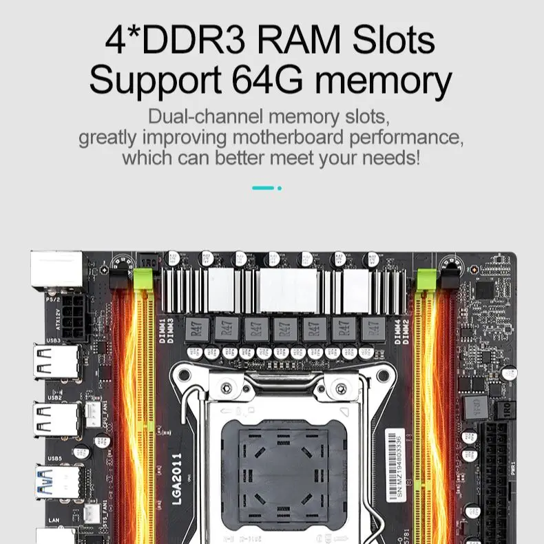 Материнская плата X79 M-S 2 0 LGA2011 M ATX USB2.0 PCI-E NVME M.2 SSD с поддержкой памяти REG ECC и