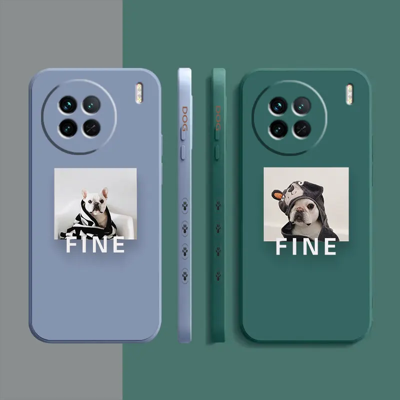 Phone Case For VIVO X21I X21S X23 X27 X30 X50 X60 X70 X80 5G PRO PLUS Colour Case Cover Funda Cqoue Shell Capa FIND Lovely Dog