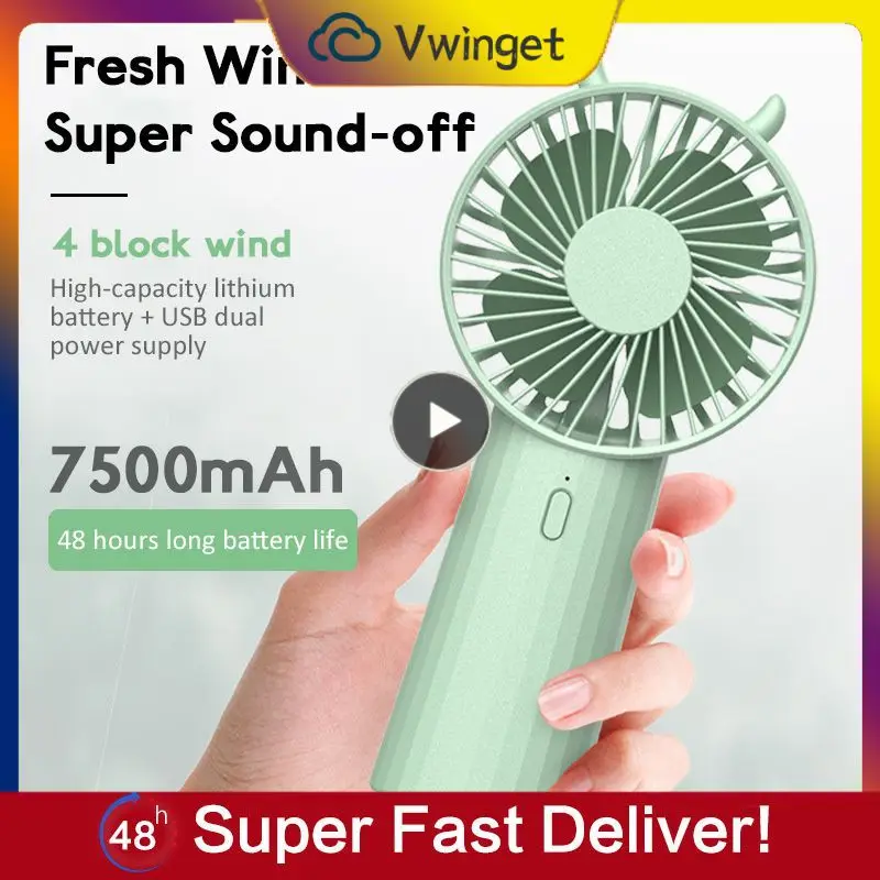

USB Portable Handheld Fan Multifunctional Pocket Fans Mini Air Cooler Air Conditioning Handheld Large Capacity Charging