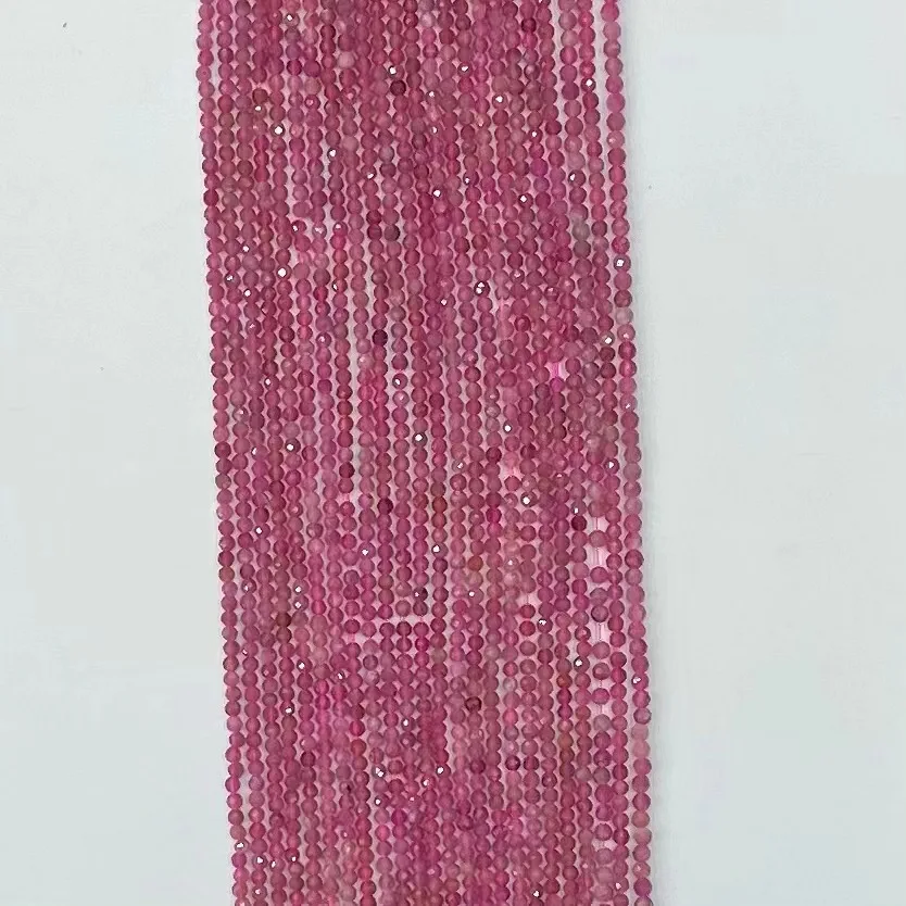 

Icnway натуральные 2 мм 3 мм 4 мм Фиолетовый турмалин круглый граненый 39 см бусины для изготовления ювелирных изделий