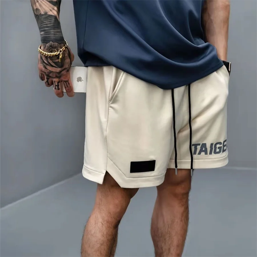 

Summer Brand Mesh Quick Dry Fitness Shorts Men Gym Kn Length Bodybuilding Active Shorts Joggers Workout Sweat Short Pants