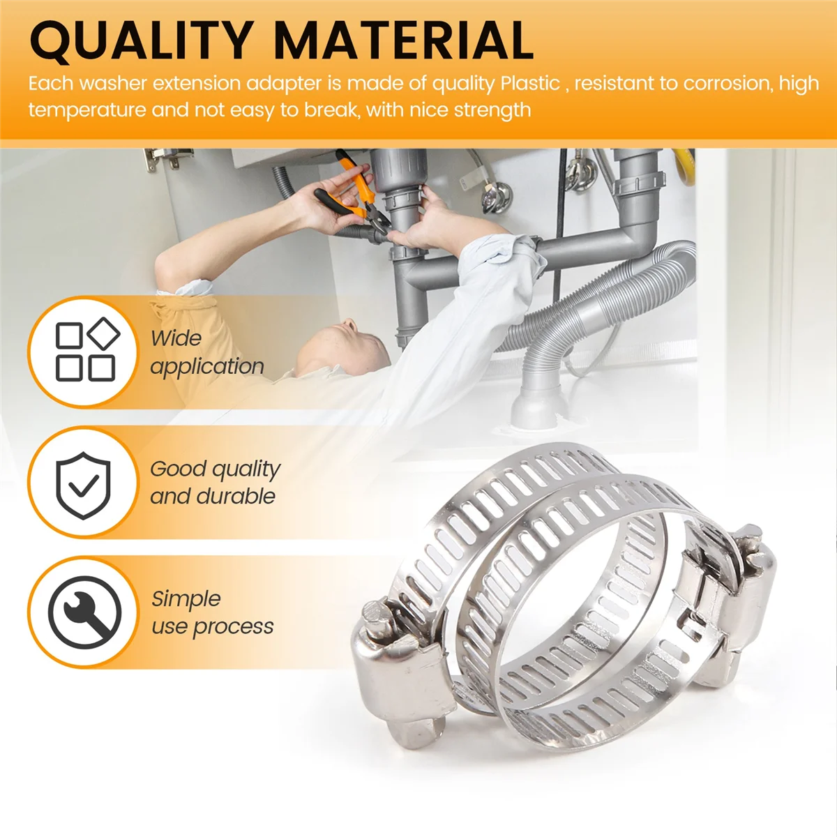 2 шт. соединители для сливного шланга стиральной машины адаптер-удлинитель с 4