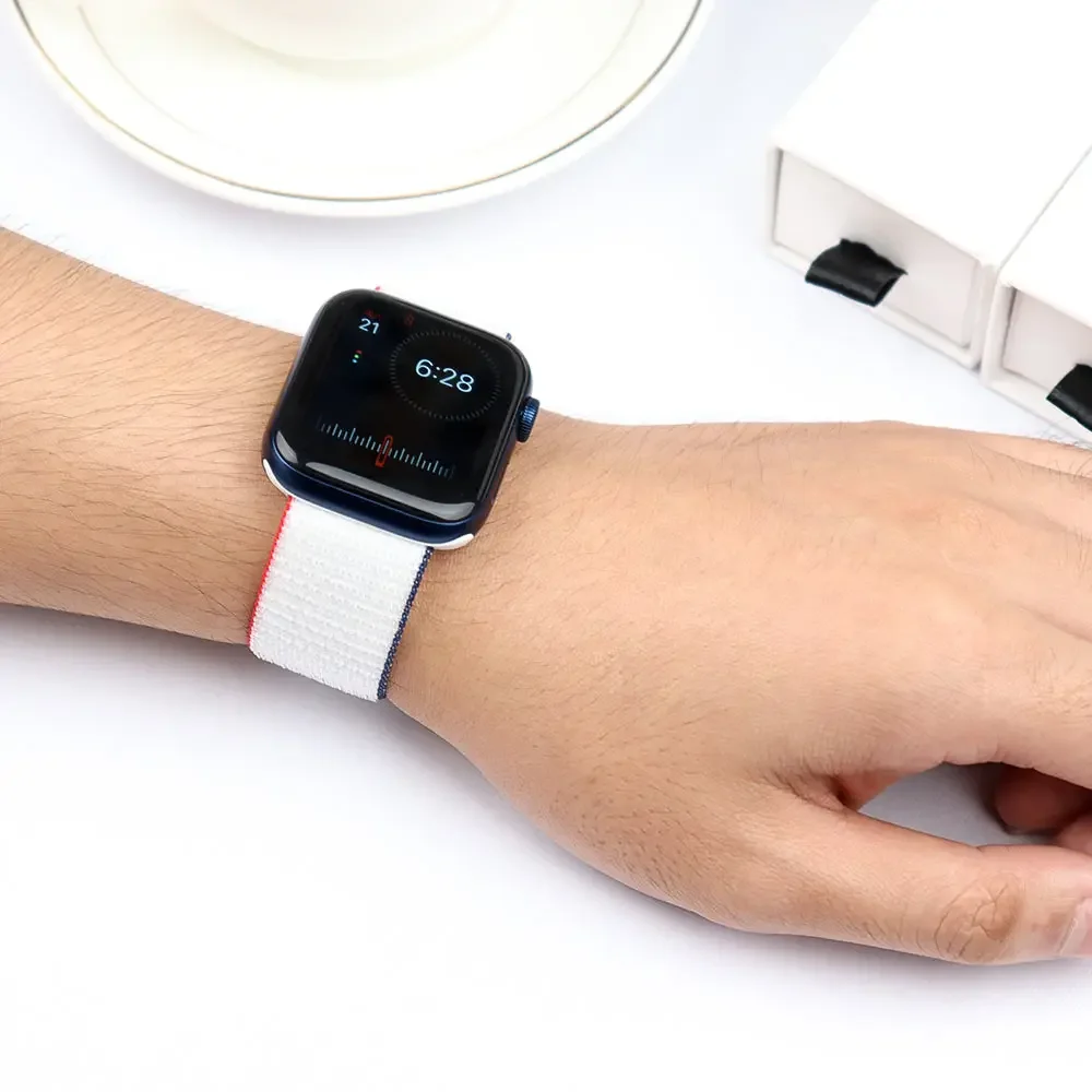Фото Нейлоновый ремешок-петля для Apple Watch, ремешки 49 мм Ultra-2, 44 мм, 40 мм, 45 мм, 41 мм, 38-42 мм, браслет для iwatch Band Series 9 8 se 7 6 5 4 3 №5