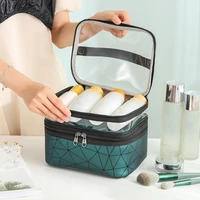portable cosmetic bag travel wash storage bag double layer waterproof makeup bag large capacity women bag