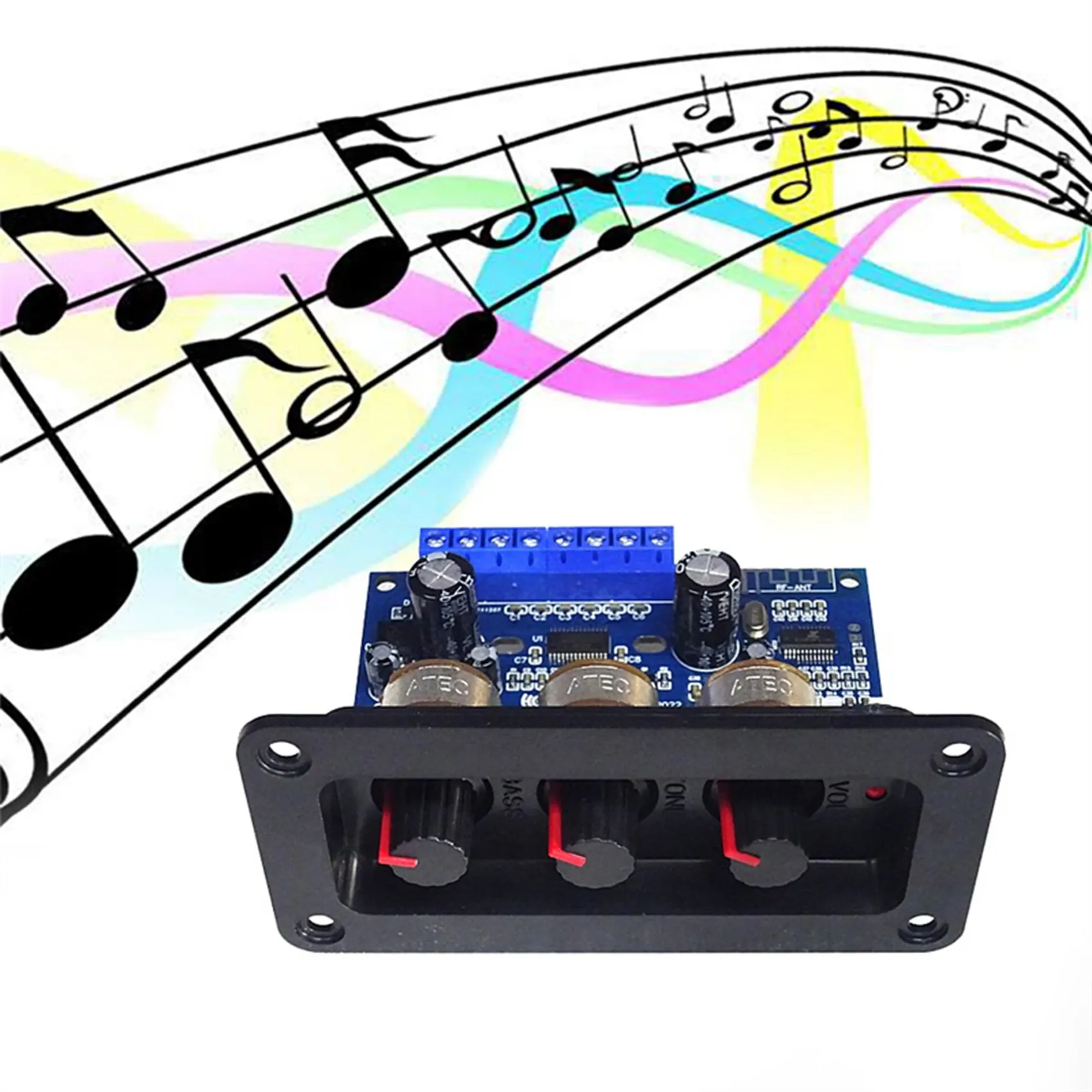 

BT5.0 2.1 Channel Digital Amplifier Board+AUX Cable+Remote Control 2X25W+50W Subwoofer Class D Amplifier Board DC12-20V