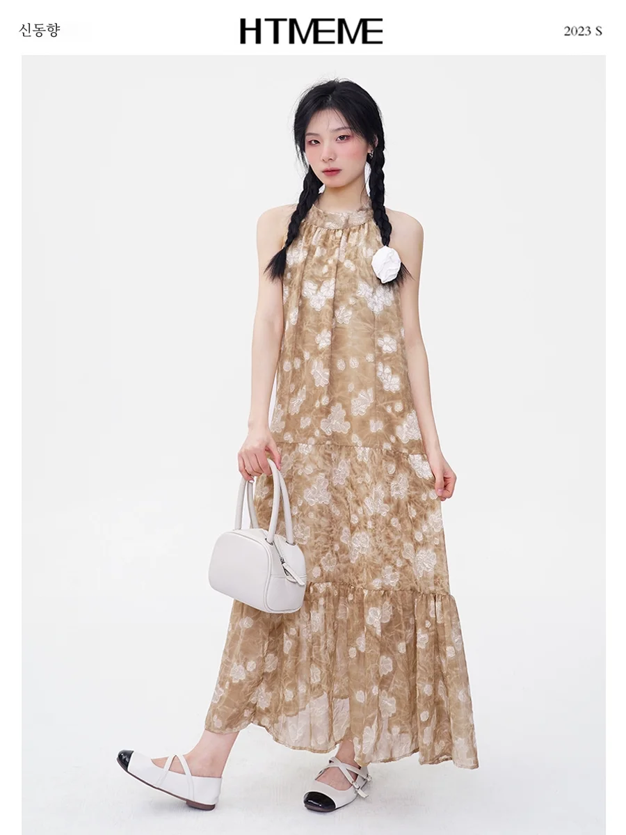 Женское жаккардовое плиссированное платье с открытыми плечами на шнуровке