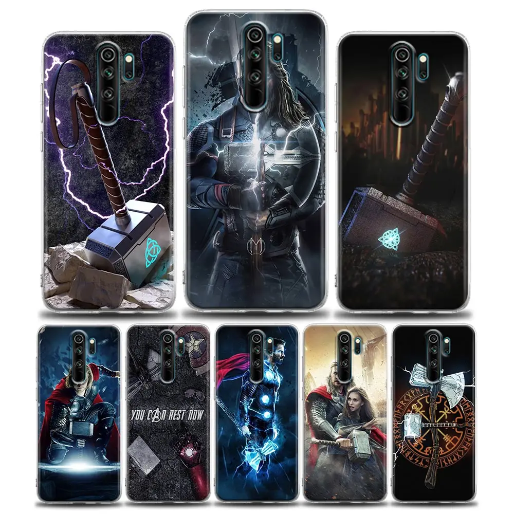 

Clear Case for Redmi Note 7 8 9 10 5G 4G 8T Pro Redmi 8 8A 7A 9A 9C K20 K30 K40 Y3 10X 4G Soft Silicone Cover Marvel Hero Thor