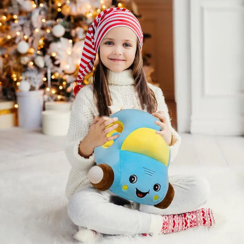 Дорожная подушка милая детская автомобильная плюшевая длинная летная дорожная