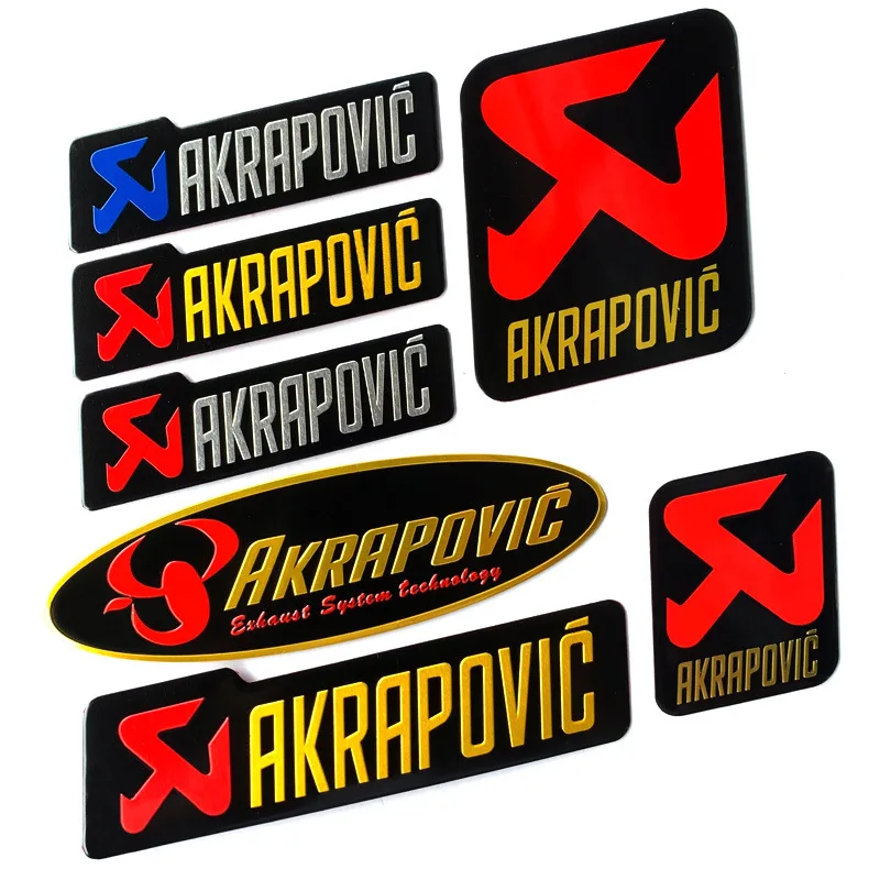 

3D Aluminium Motorcycle Sticker Decal For Akrapovic Exhaust Muffler Car Moto Decoration