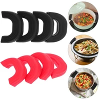 2pcs silicone potholders cookware holders cover oven mitts heat resistant pot sleeve grip for frying cast iron skillet pan