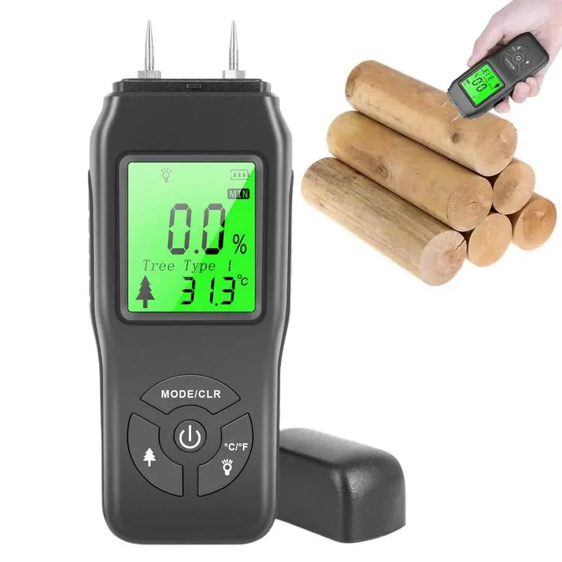 

Wood Moisture Meter LCD Screen Drywall Moisture Meter Digital Water Leak Tester For Wood Wall Dampness Inspection
