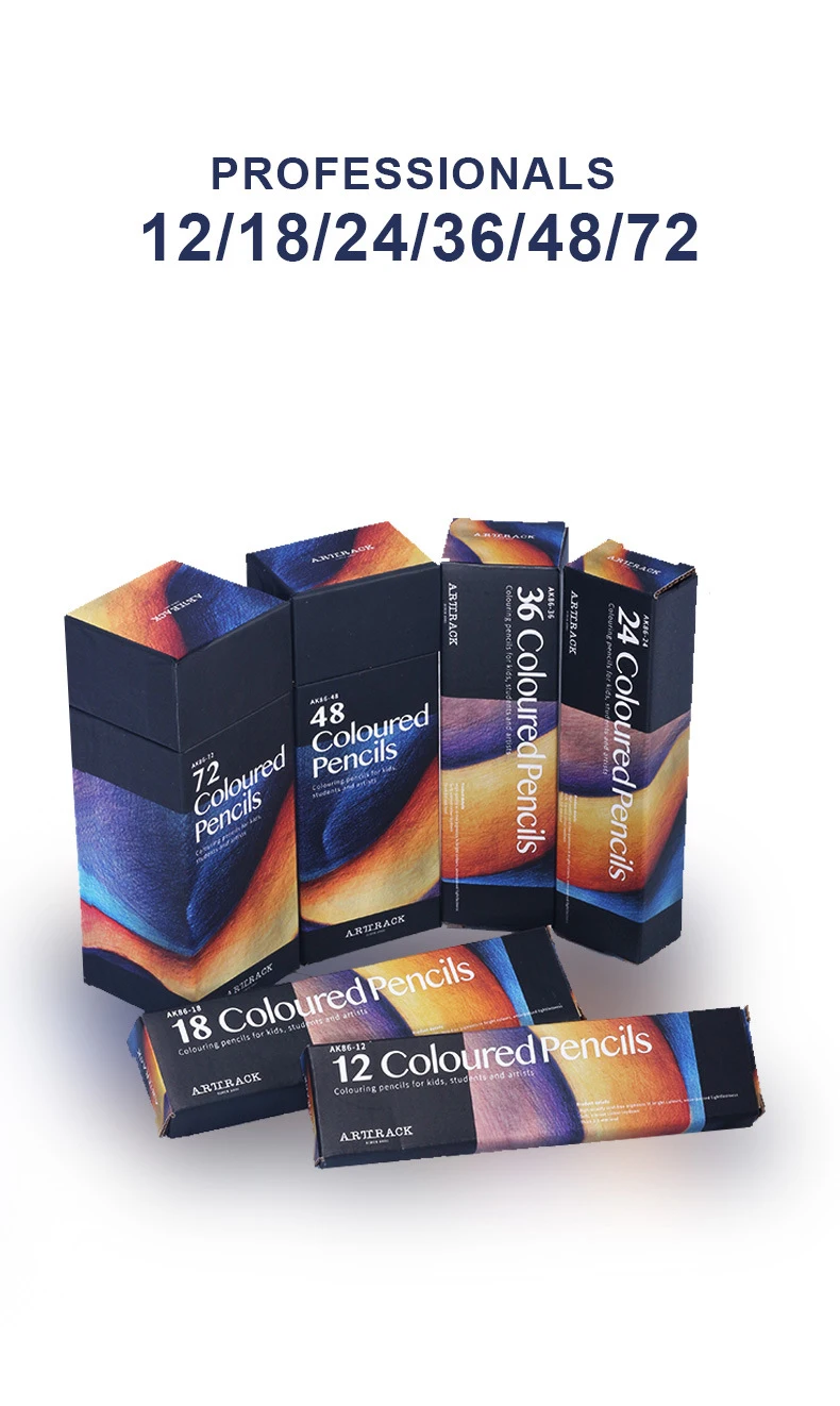 

12/18/24/36/48/72 Colors Oily Color Pencil Artistic Color Lead Brush Sketch Wood Pencils Set Hand-Painted School Supplies