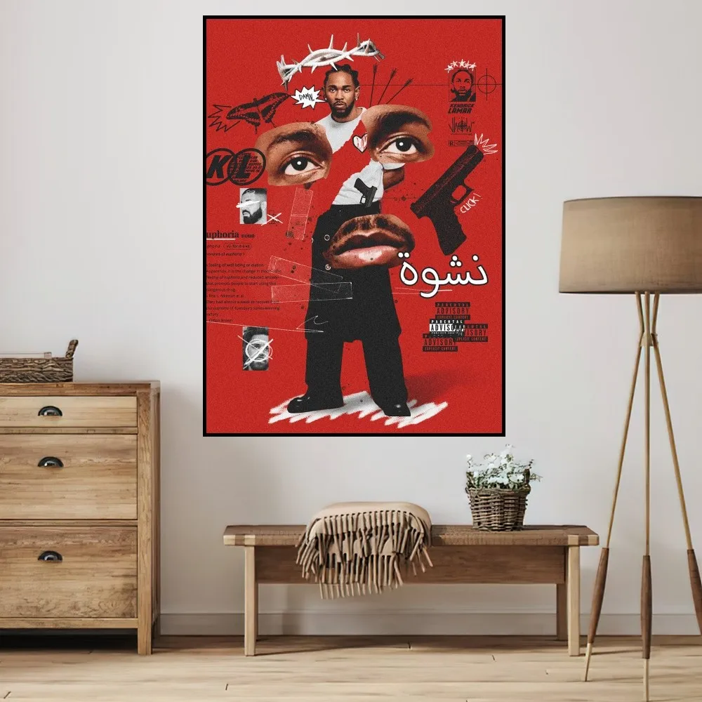 Рэпер K-Kendrick Lamar Damn плакат маленькие принты наклейка на стену комнаты настенная