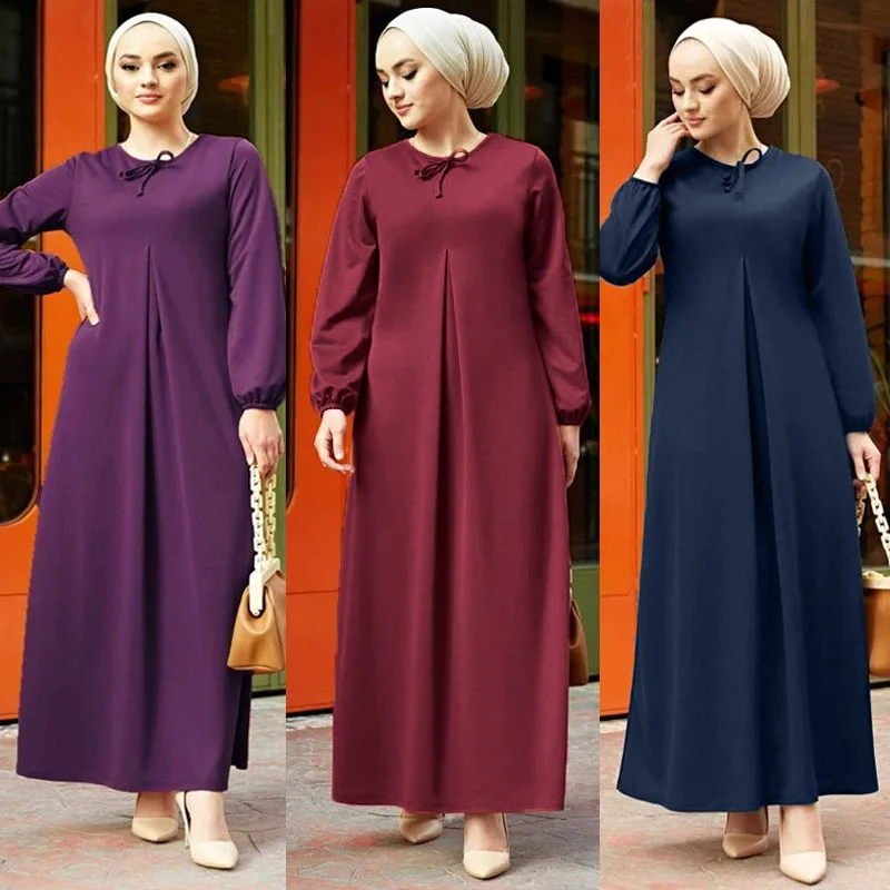 

Скромные Абайи для женщин, мусульманское винтажное длинное платье макси, ИД Рамадан, мусульманская одежда, арабское платье, платья Ближнего Востока