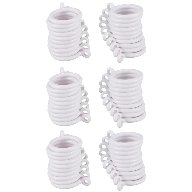 

60X белые 25 мм Внутренние пластиковые кольца для штор