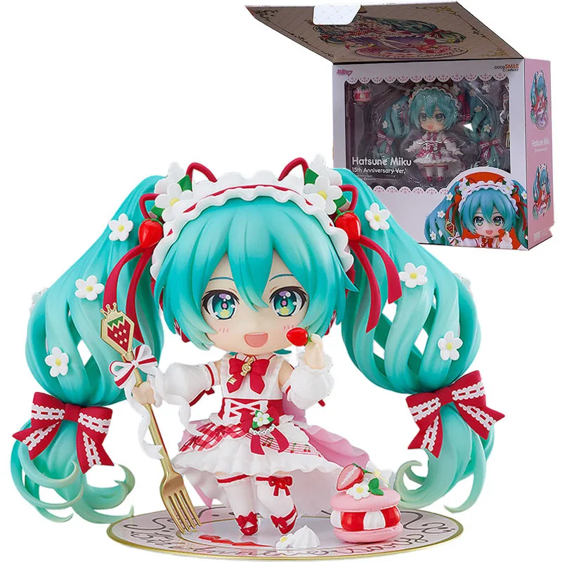 

11cm GSC Genuine Good Smile Hatsune Miku 15th Anniversary joints movable Anime Action Figures Toys For Boys Girls Kids Gifts