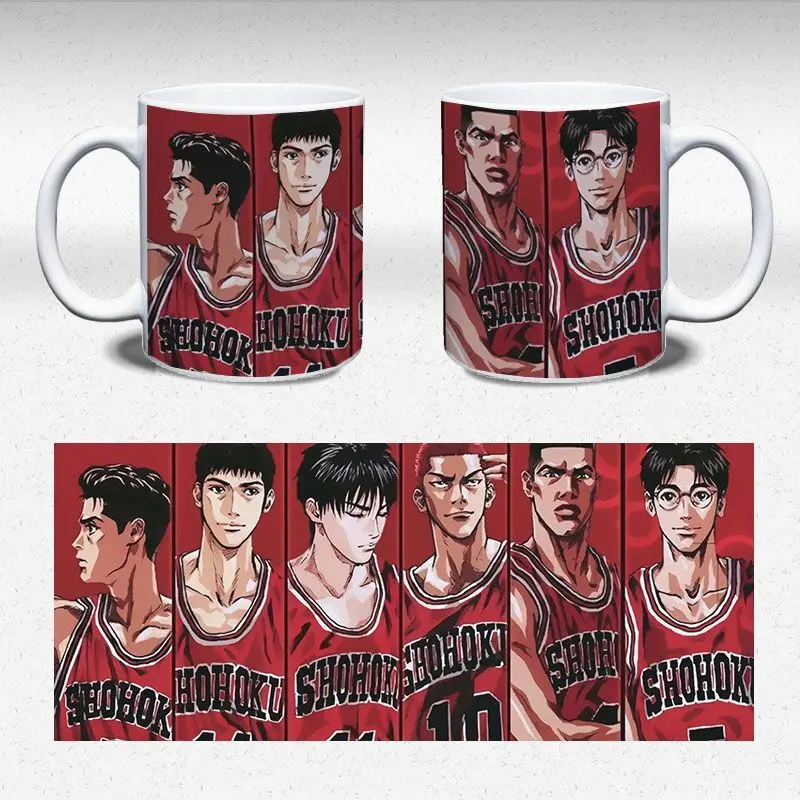 Slam Dunk Animation Sakuragi Hanamichi Rukawa Kaede Mitsui Jusendo Shosui Cup Ceramic High Temperature Resistant Mark Gift