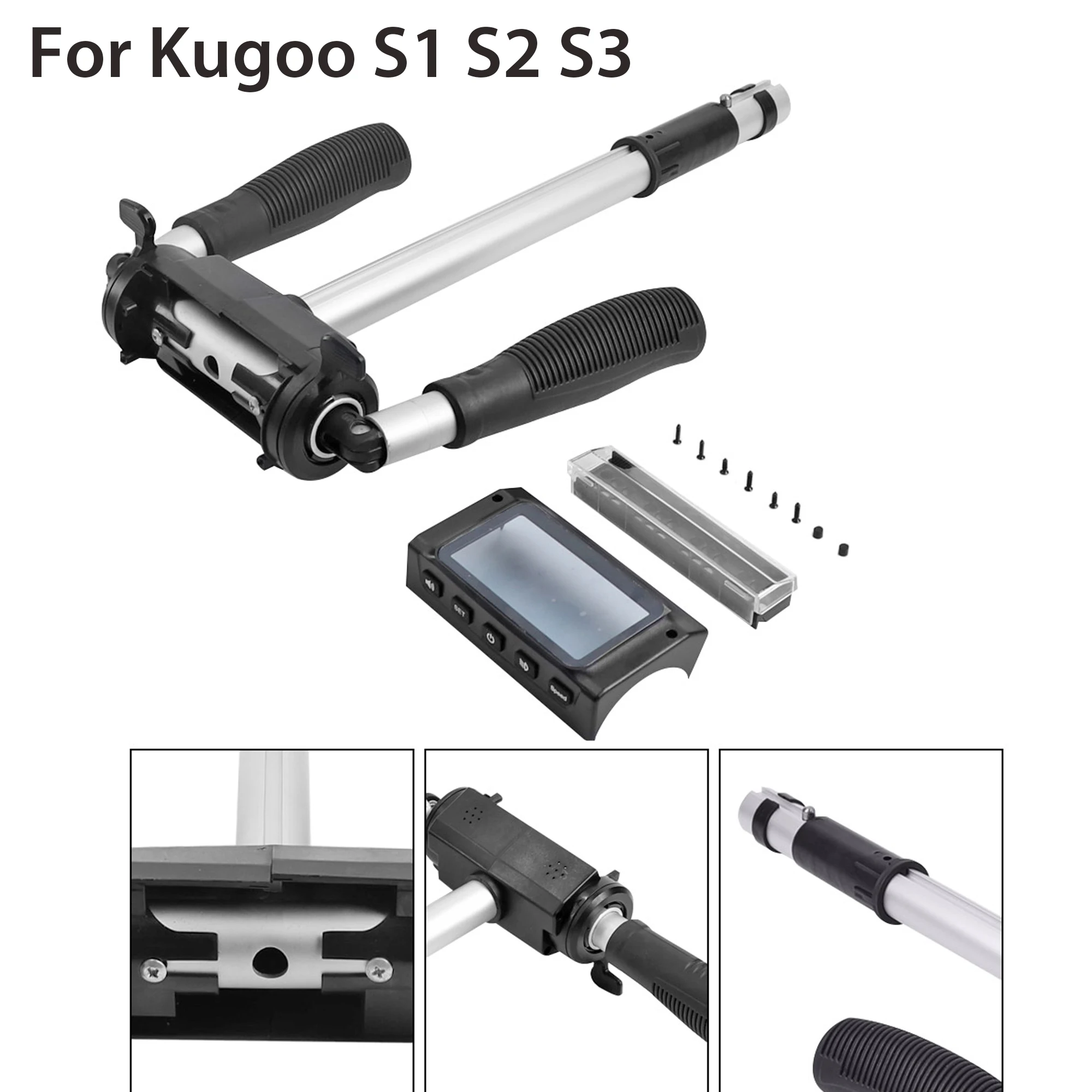 

Electric Scooter Folding Kick Scooter Handlebar Handle Grip Set For Kugoo S1 S2 S3 Kickscooter T-bar Faucet Set Accessory 8 Inch
