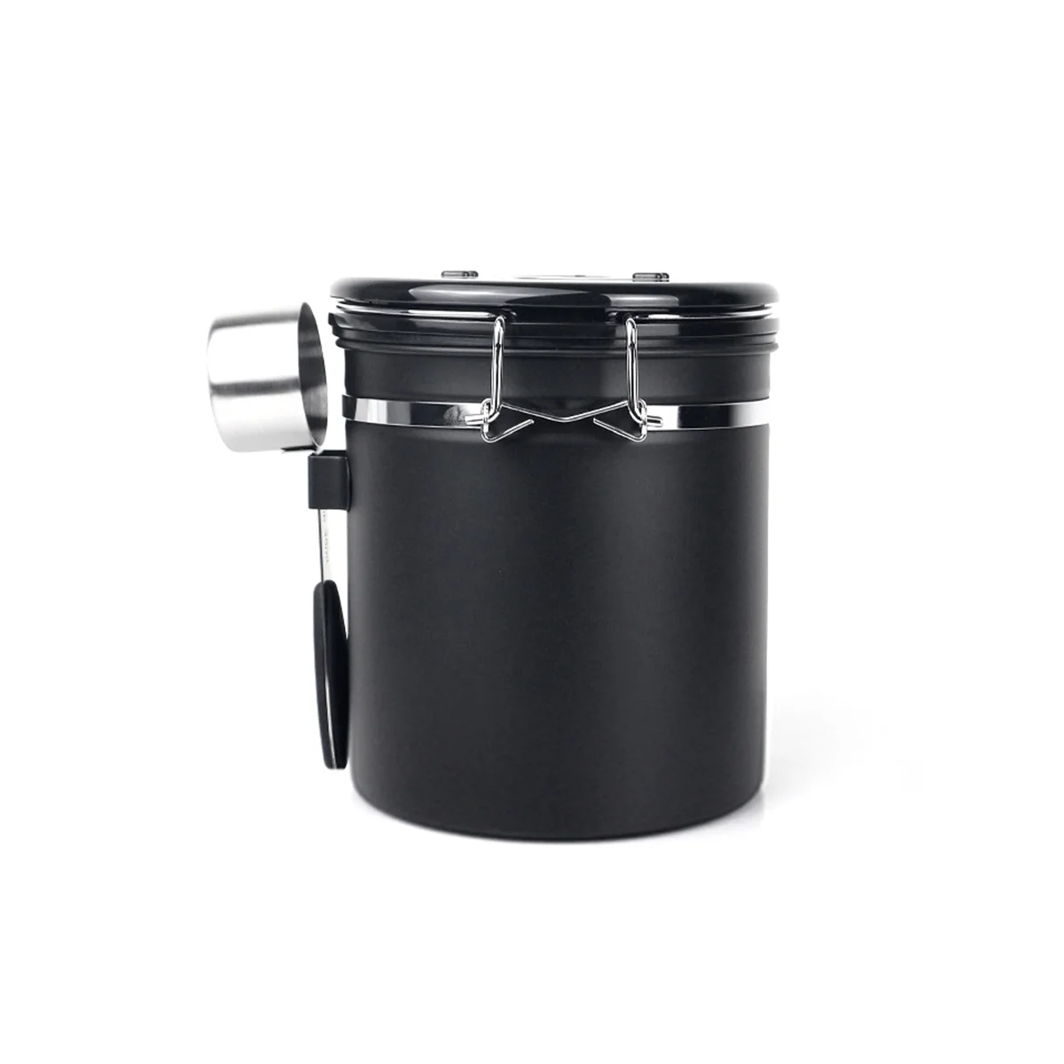 

Coffee Bean Sealed Can 304 Stainless Steel Tea Dried Fruit Storage Can with Spoon 1.2L