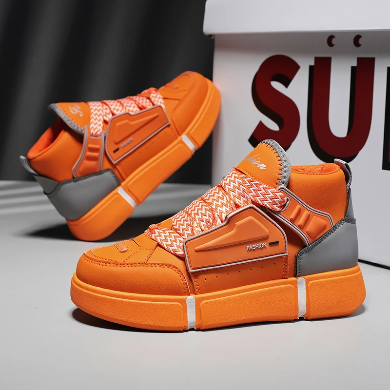 Brand Kids Shoes Fashion Boys High Top Basketball Shoes Lighweight Sport Shoes Kids Sport Tennis Shoes Soft Bottom Running Shoes