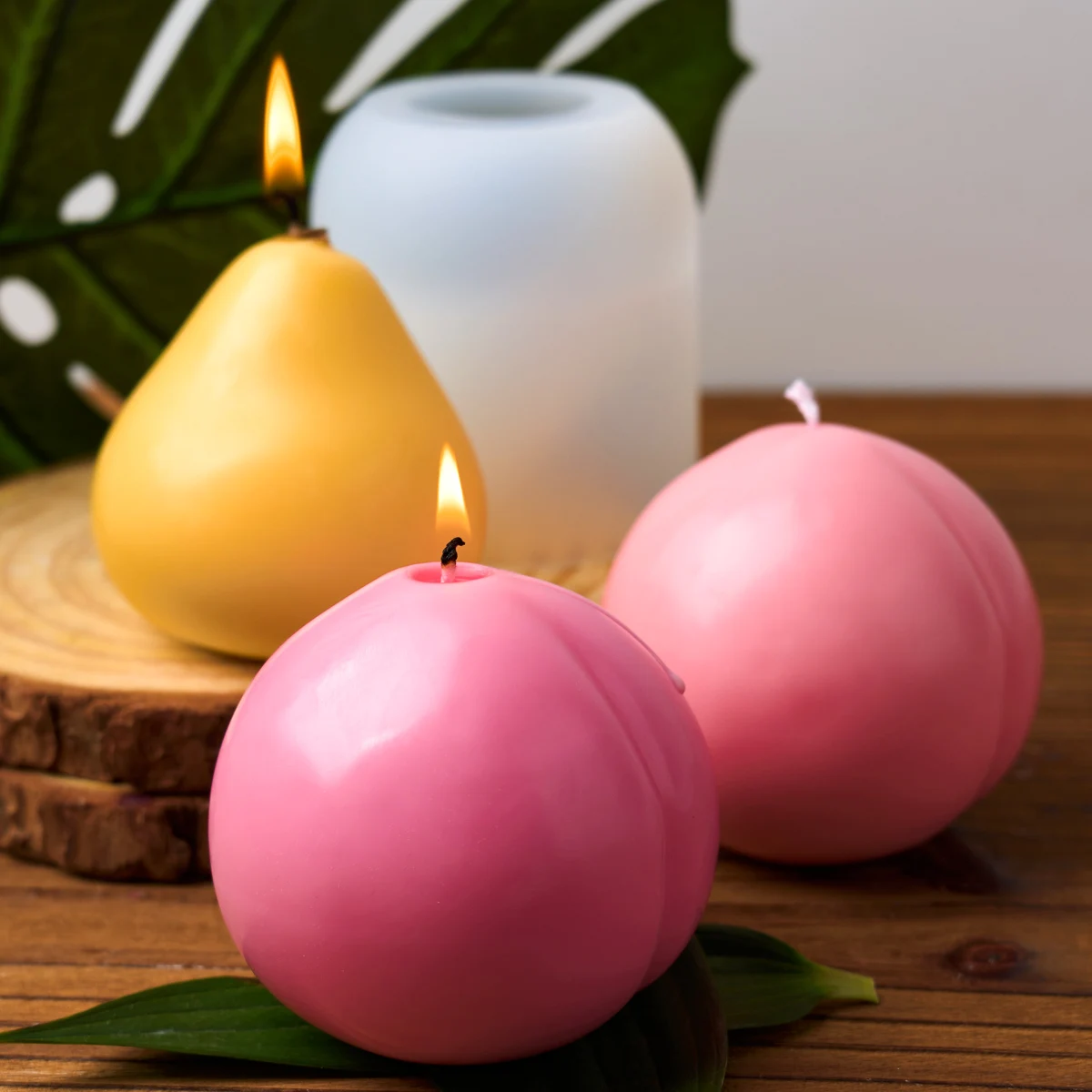 3D силиконовая форма в виде банана яблока груши свечи искусственная смола