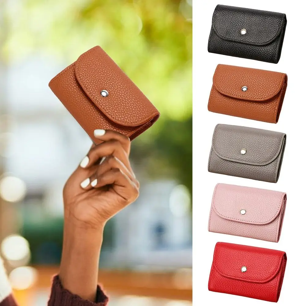 

Компактный кошелек из искусственной кожи, простой вместительный бумажник для хранения денег и кредитных карт, маленькие кредитницы