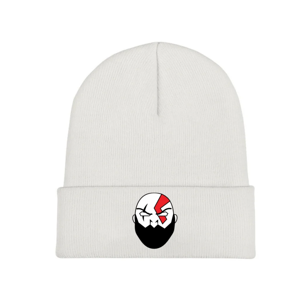 

Kratos W God of War Knitting Beanie Caps Skullies Beanies Ski Caps Soft Bonnet Hats Winter Warm